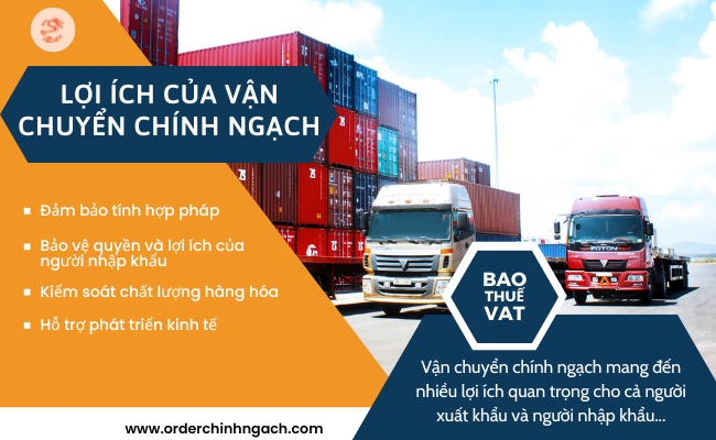 Lợi ích của vận chuyển chính ngạch